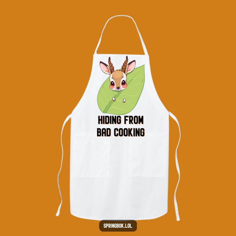 Funny Blushing Antelope Apron: Cute Peek-a-Boo Wild Animal Kitchen Wear, Ideal Funny Gift!