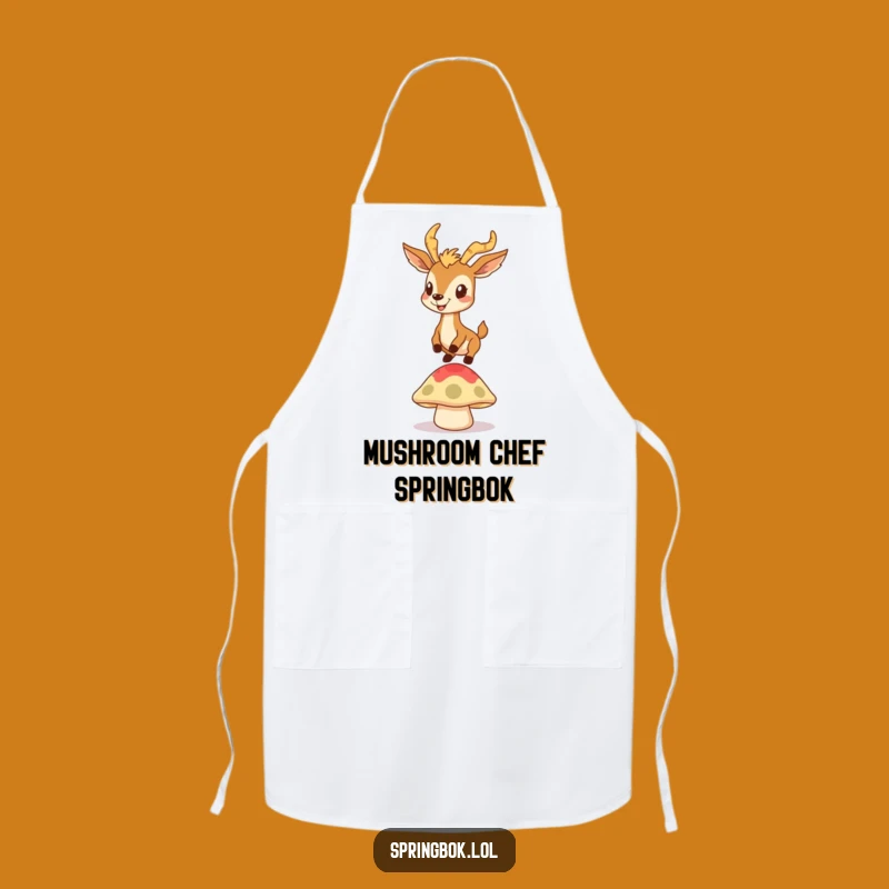 Funny Springbok Mushroom Apron: Cook with Bounce with This Gift!