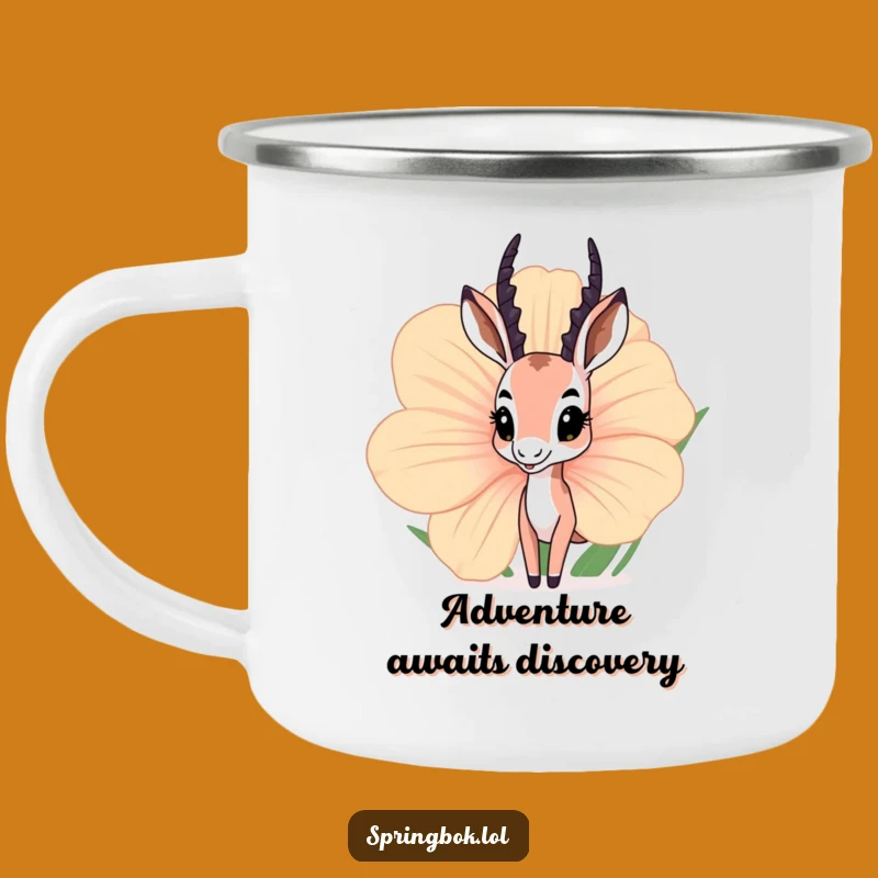 Funny Springbok Camping Mug: Durable and Hilarious Mug for Outdoorsy Explorers