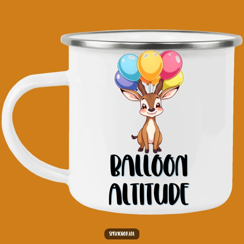 Funny Camping Mug: Springbok Balloon Balance - Proud Outdoor Gift