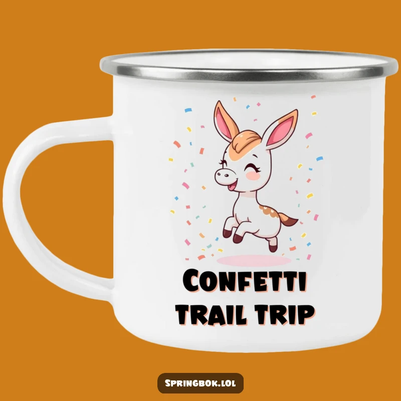 Funny Kawaii Springbok Camping Mug: Sip with Fun on Your Trip!