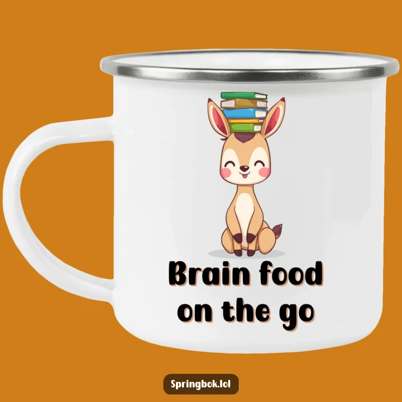 Funny Springbok Camping Mug: Durable and Hilarious Mug for Outdoor Adventures and Book Lovers