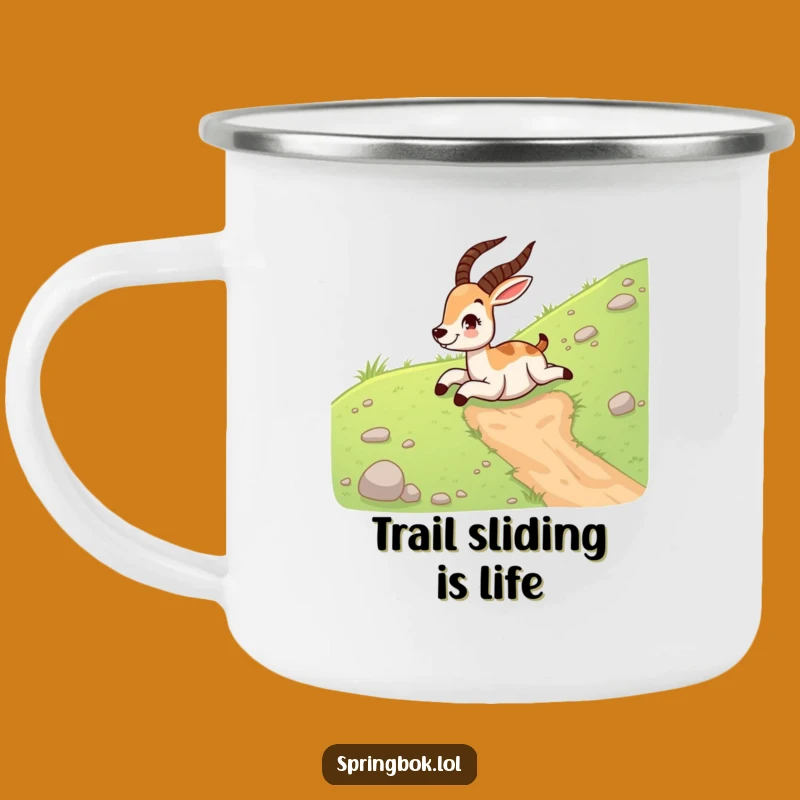 Funny Springbok Camping Mug: Durable and Hilarious Mug for Outdoor Adventures