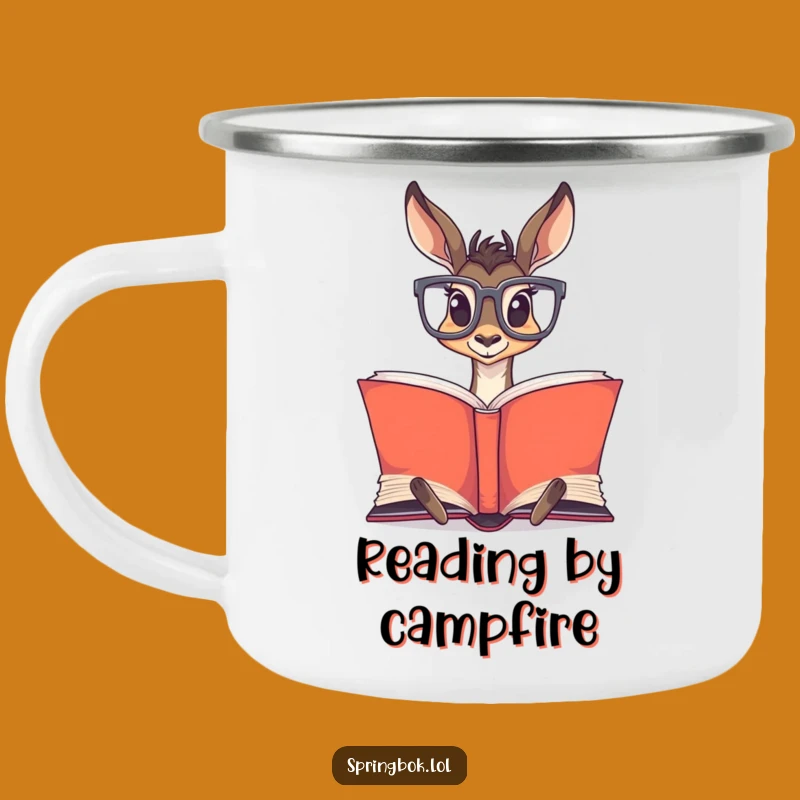 Funny Springbok Glasses Camping Mug: Wisdom and Warmth Outdoors