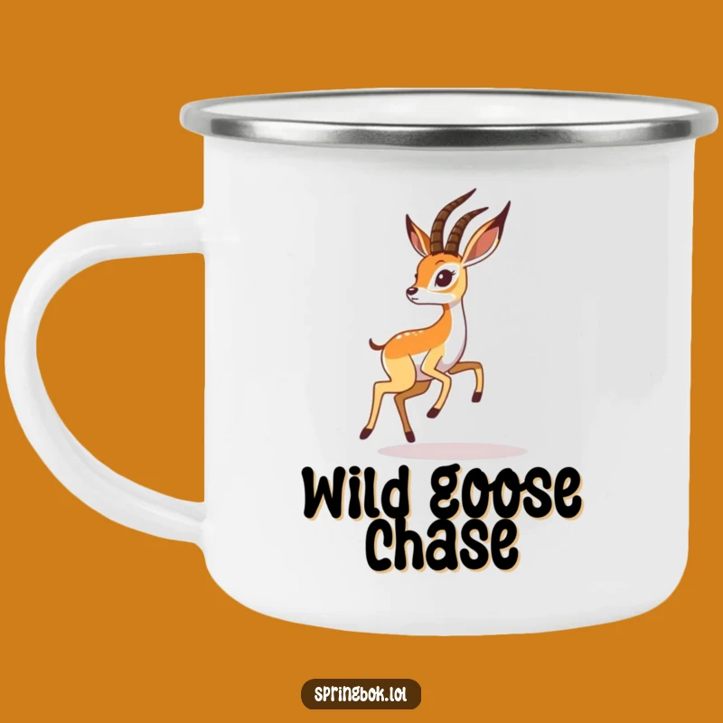 Funny Springbok Shadow Camping Mug: Adventure Fuel