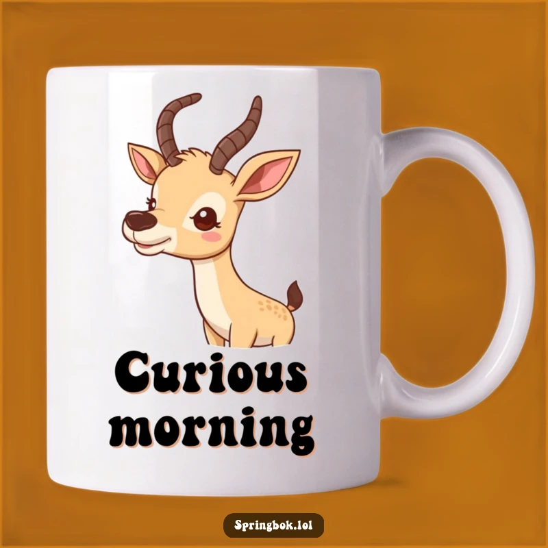 Funny Curious Antelope Mug: Nose Wiggle Expression, Perfect Funny Gift