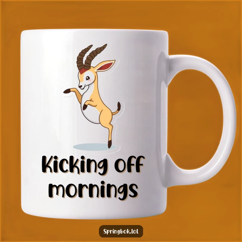 Funny Playful Springbok Mug - Energetic Animal Gift for Fun