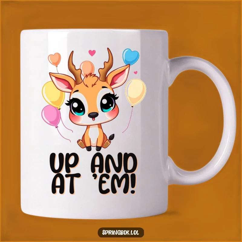 Funny Springbok Balloon Juggler Mug - Happy Springbok's Joyful Gift for Collectors