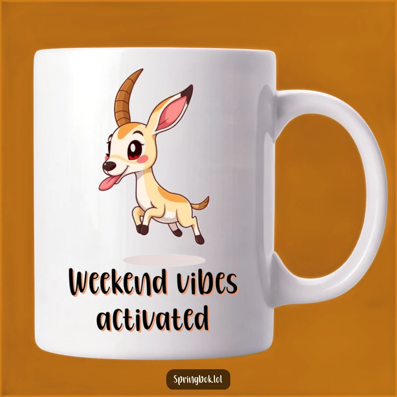 Funny Springbok Tongue Out Mug: A Hilarious Gift for the Playful Spirit