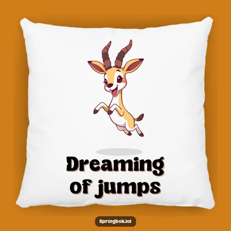 Funny Joyful Springbok Pillow - Comfy & Whimsical Accent