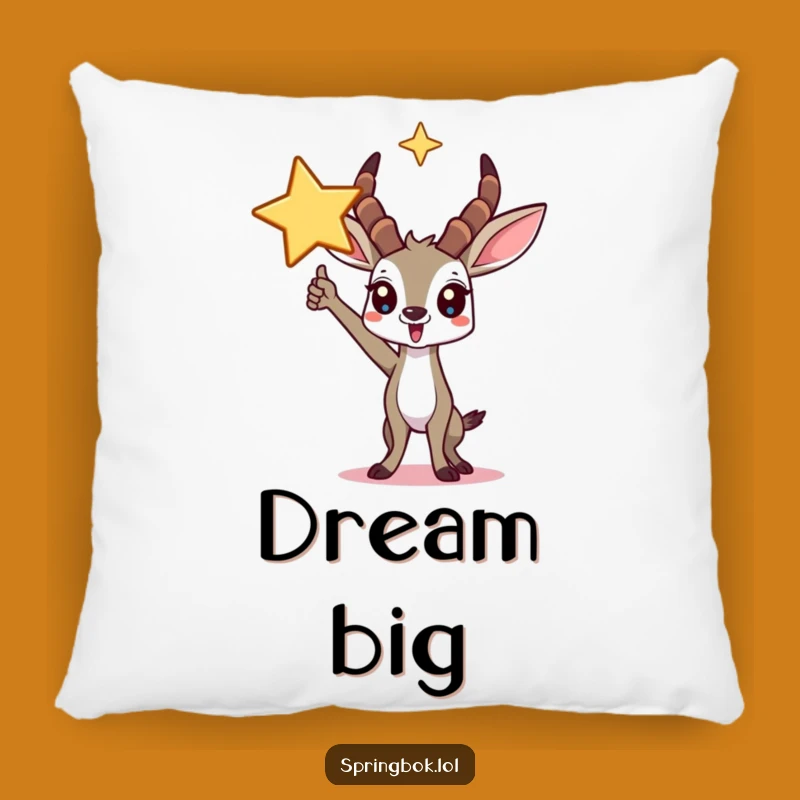 Funny Springbok Star Pillow: Cozy Victory Comfort, Ideal Funny Gift