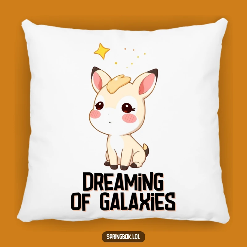 Funny Starry Sky Springbok Pillow: Cozy Dreams and Whimsy