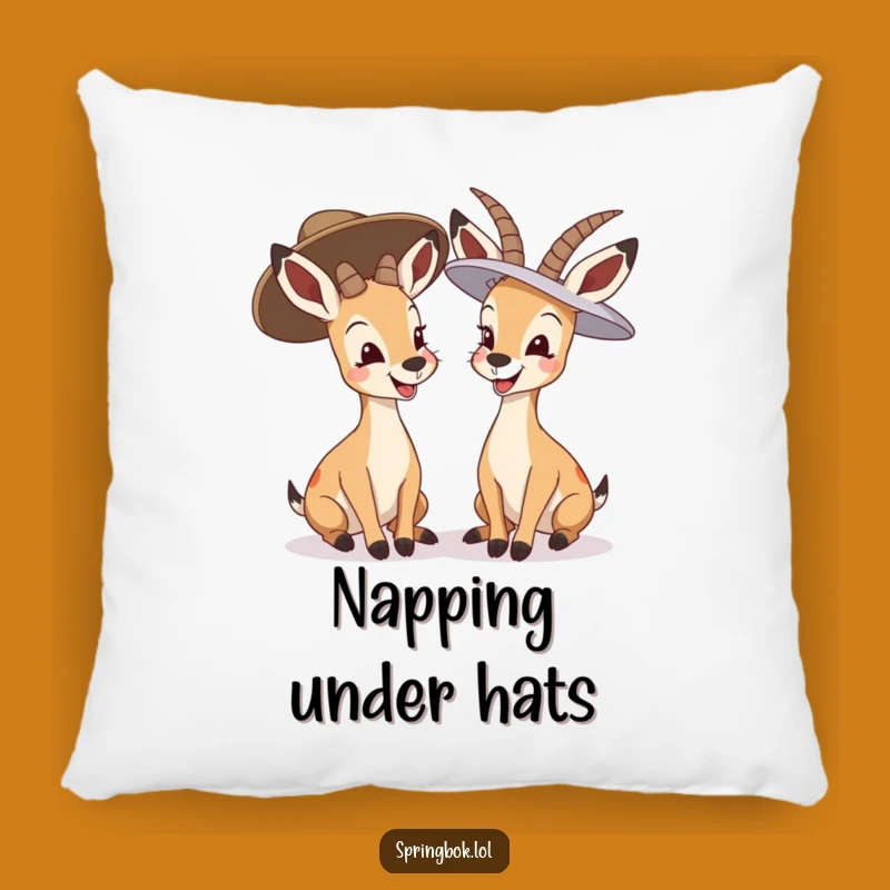 Funny Giggling Springbok Pillow: Cozy Comfort with Hilarious Antelopes