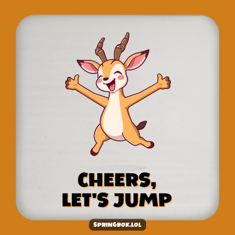 Funny Kawaii Springbok Jump Coaster - Springbok's Joyful Surface Protector