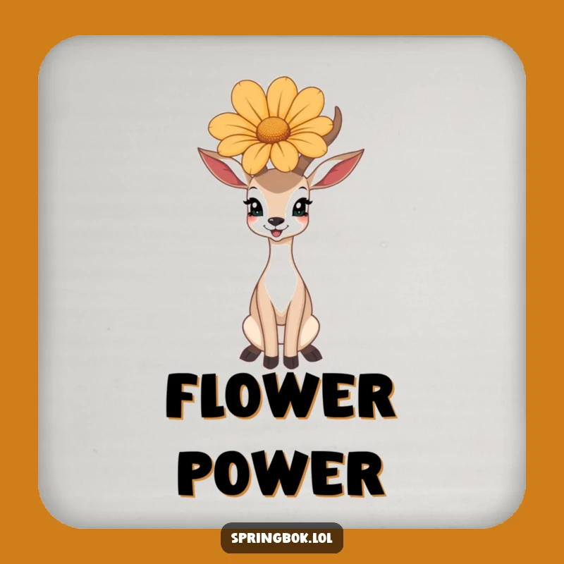 Funny Antelope Coaster Set: Flower Balance Design, Great Funny Gift