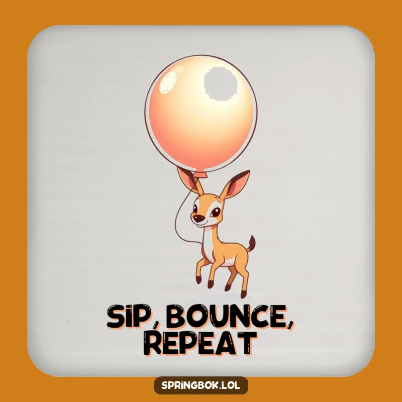 Funny Springbok Balloon Coasters: Protect Surfaces with Playful Charm