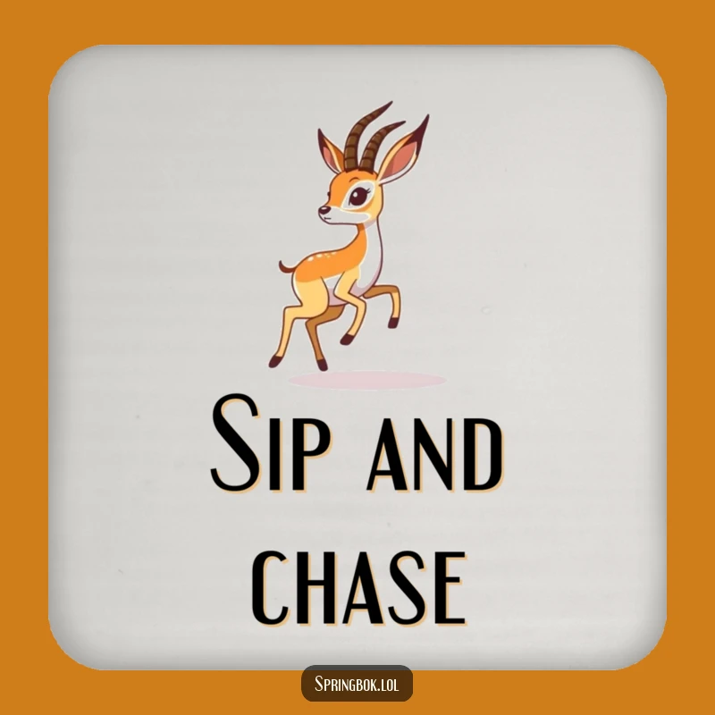 Funny Springbok Shadow Coaster: Protect with Playful Charm