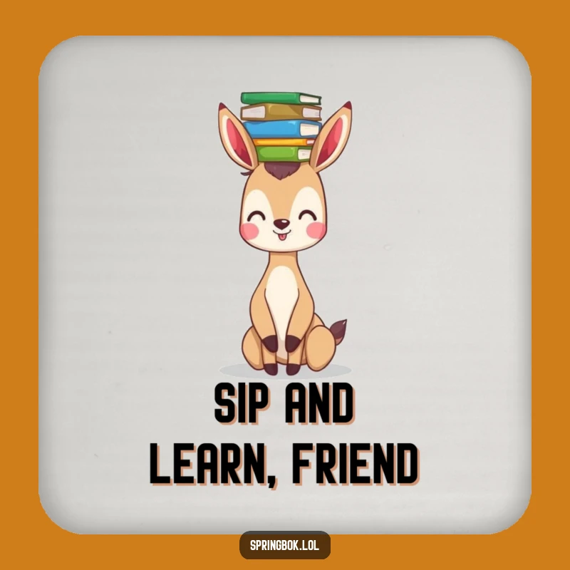 Funny Springbok Drink Coasters: Hilarious Set for Protecting Surfaces and Springbok Enthusiasts