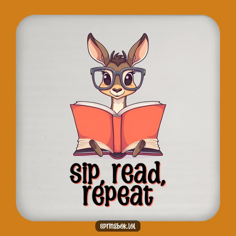 Funny Springbok Glasses Coasters: Protect Surfaces with Smart Style