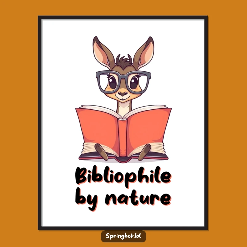 Funny Springbok Glasses Poster: Decorate with Scholarly Humor