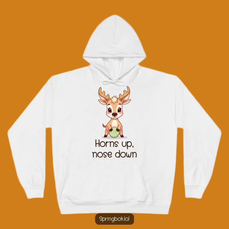 Cozy Funny Antelope Ball Nose Hoodie - Warm & Hilarious Gift Idea