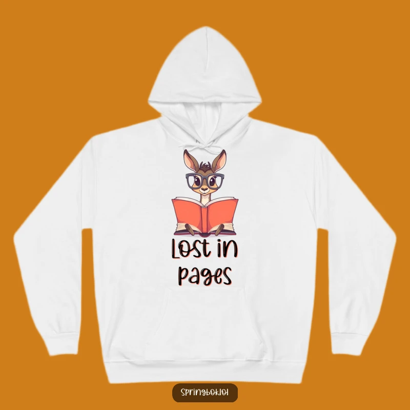 Cozy Funny Springbok Glasses Hoodie: Warmth for the Wise and Witty