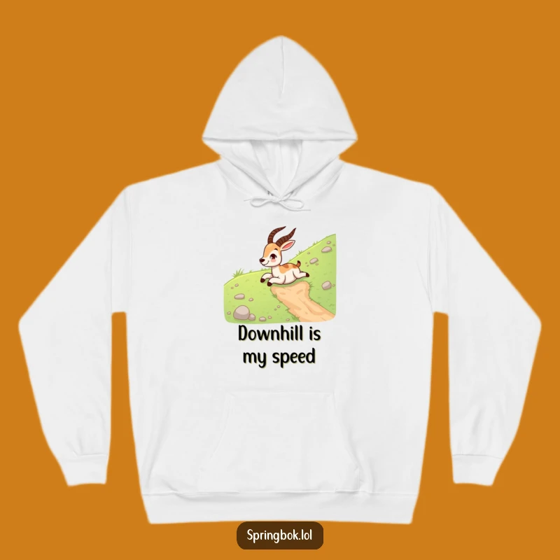 Funny Springbok Sliding Hoodie: Cozy and Hilarious Sweatshirt for Outdoor Fun Lovers