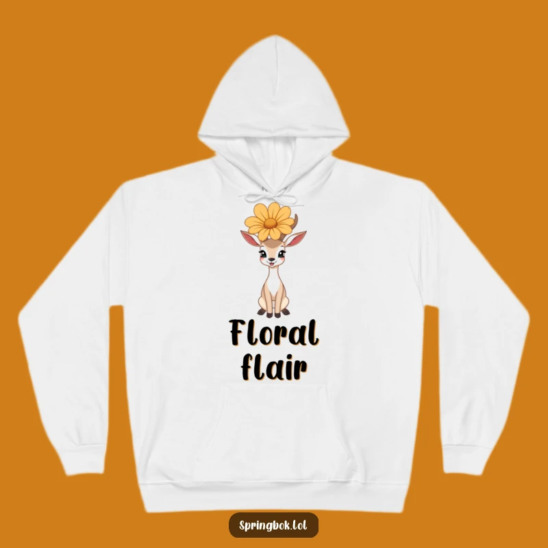 Funny Happy Antelope Hoodie: Flower Balance Comfort, Cozy Funny Gift