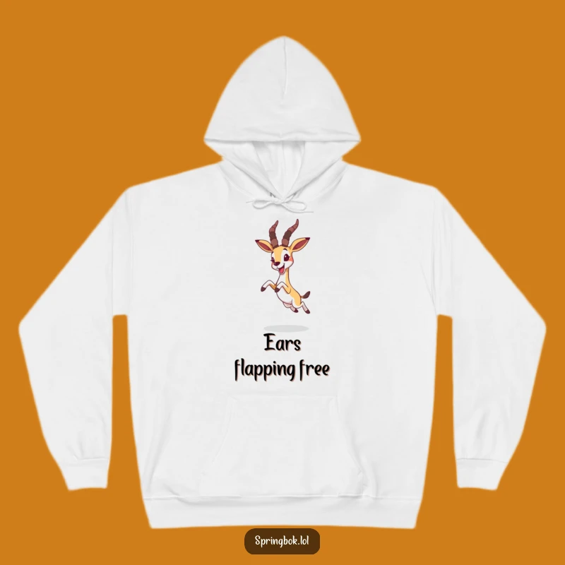 Funny Joyful Springbok Hoodie - Cozy & Whimsical Animal Wear