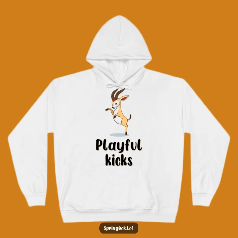 Funny Playful Springbok Hoodie - Cozy & Energetic Animal Wear