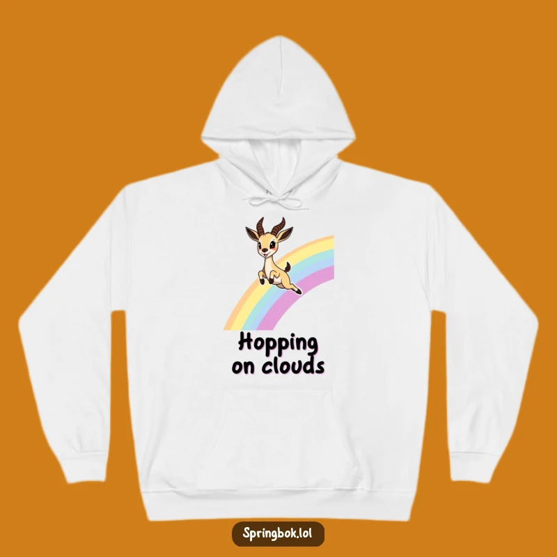 Funny Springbok Rainbow Hoodie: Cozy Whimsical Sweatshirt, Amazing Funny Gift