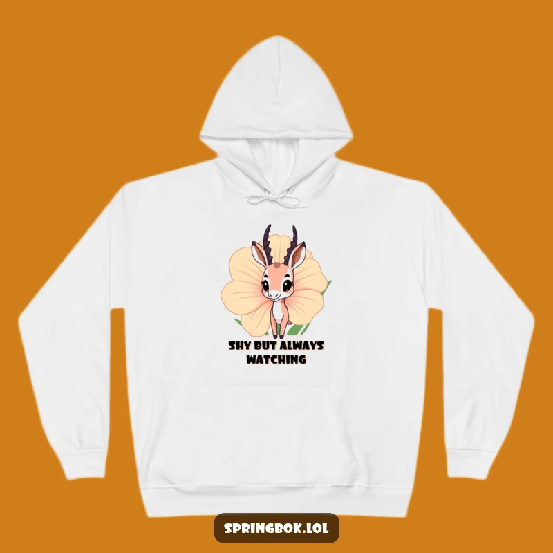 Funny Springbok Flower Hoodie: Cozy and Hilarious Sweatshirt for Springbok Lovers