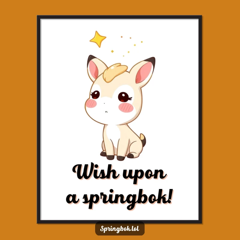 Funny Free Printable Wall Art: Starry Springbok Dreams - Dreamy Downloadable Decor