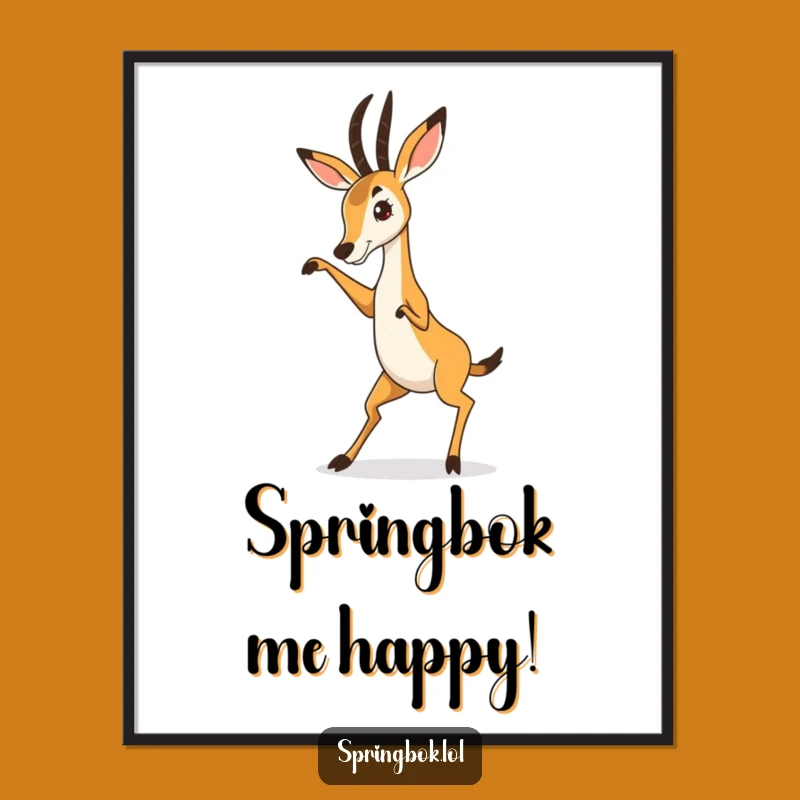 Funny Free Printable Wall Art: Springbok's Hilarious Dance Downloadable Decor