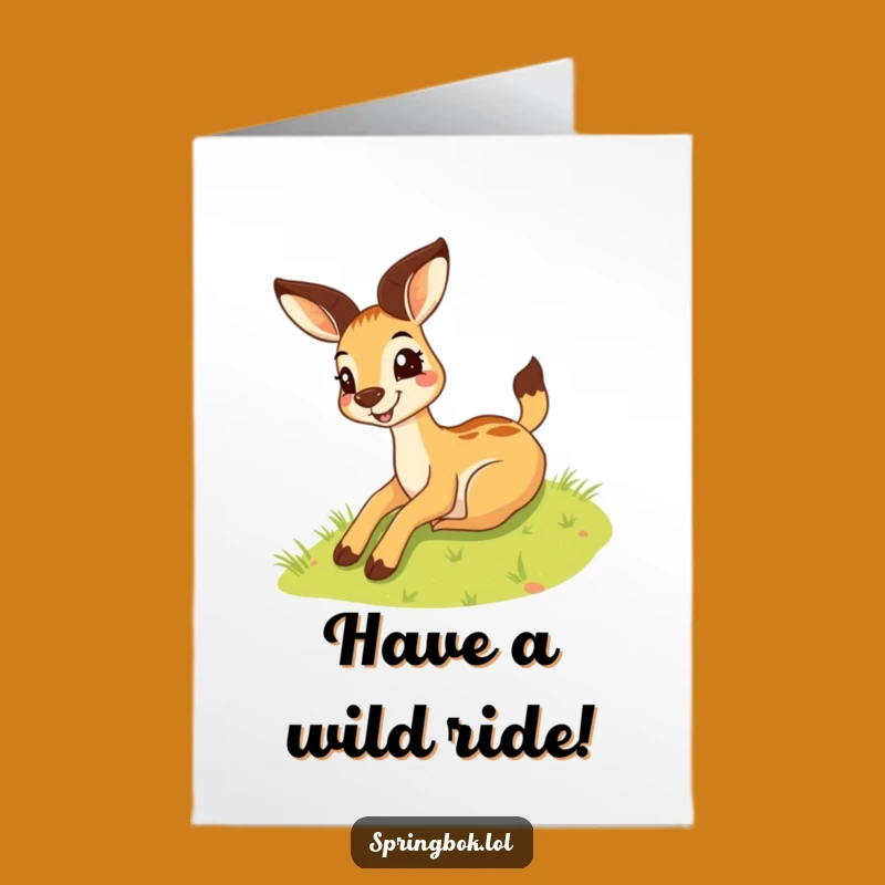 Free Printable Springbok Birthday Card: Silly Hill Slide for a Funny Downloadable Gift