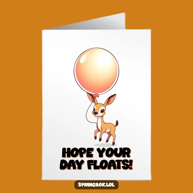 Free Printable Birthday Card: Bouncing Springbok Balloon Fun for a Funny Downloadable Gift!