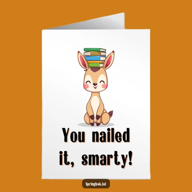 Free Printable Congrats Card: Springbok Book Balance, Funny Downloadable Achievement Gift
