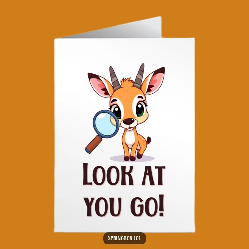 Free Printable Congratulations Card: Springbok Magnifying Glass Surprise Downloadable Gift
