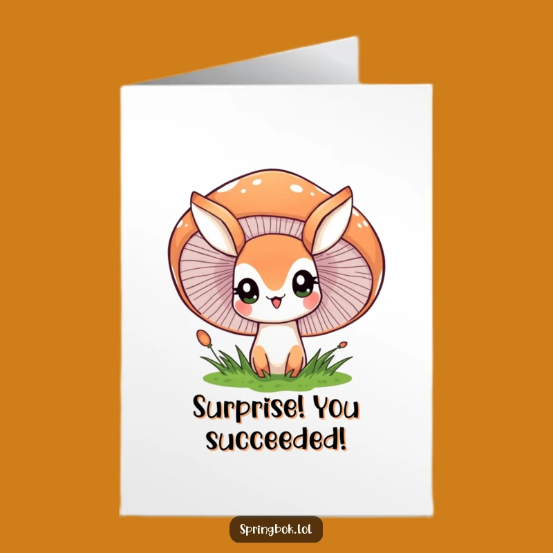 Free Printable Congratulations Card: Springbok Mushroom Discovery Downloadable