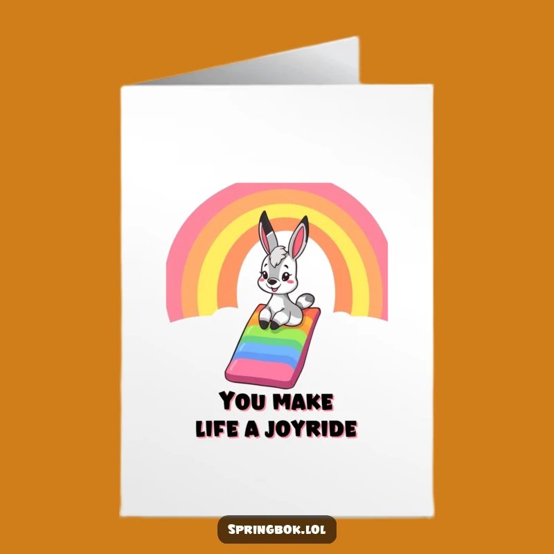 Free Printable Thank You Card: Springbok Rainbow Slide Gratitude Downloadable Gift