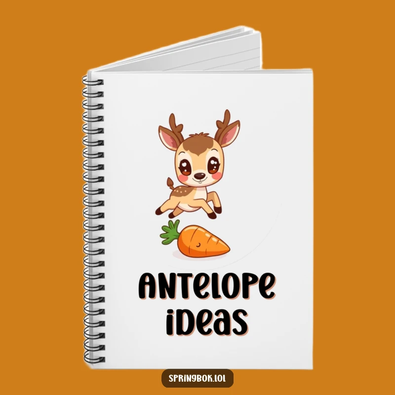 Funny Antelope & Carrot Notebook: Jot Down Happy Thoughts Gift!