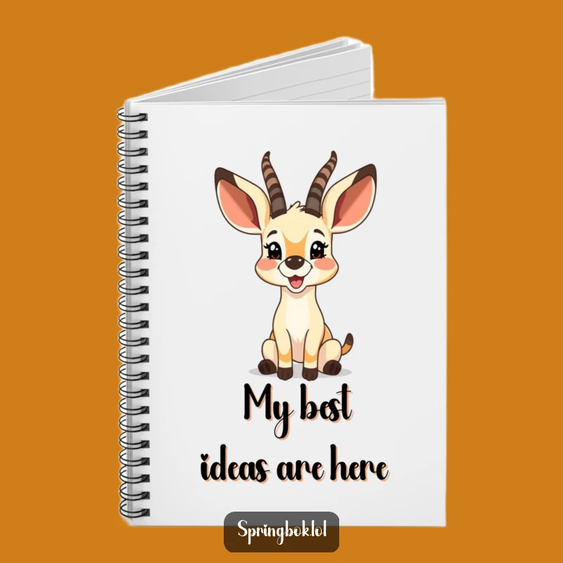 Funny Glee Springbok Notebook: Capture Your Happy Thoughts With Joy