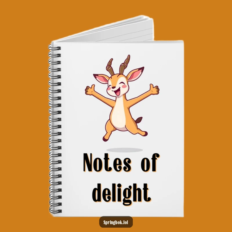 Funny Kawaii Springbok Jump Notebook - Springbok's Cheerful Journal for Ideas