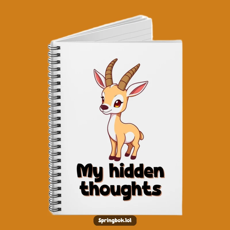 Funny Look-Back Springbok Notebook: Jot Down Curious Ideas