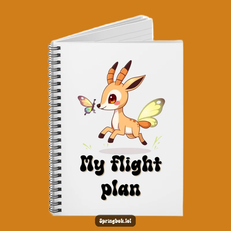 Funny Springbok Butterfly Notebook: Chasing Ideas, Perfect Funny Gift