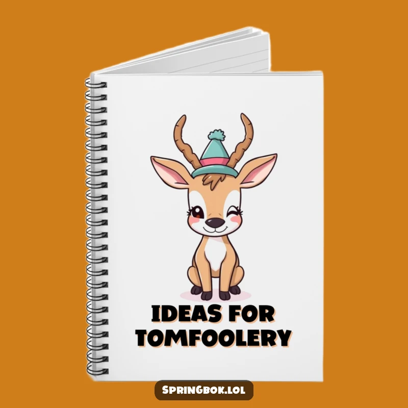 Funny Winking Antelope Notebook: Silly Hat Party Animal Journal, Perfect Funny Gift!