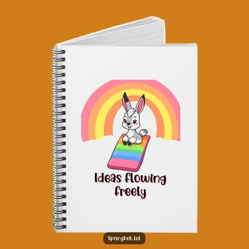 Funny Springbok Rainbow Slide Notebook: Capture Your Joyful Thoughts!