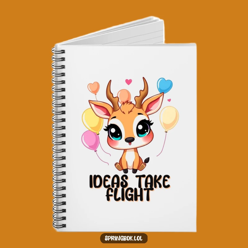 Funny Springbok Balloon Juggler Notebook - Springbok's Cheerful Journal for Ideas
