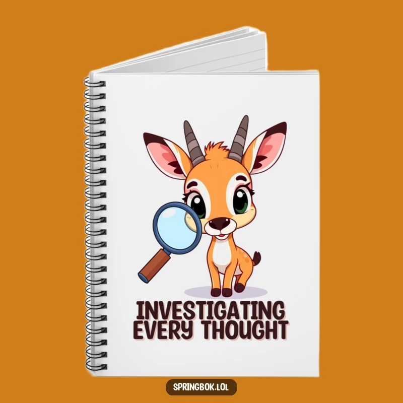 Funny Springbok Magnifying Glass Notebook: Jot Down Your Curious Ideas!