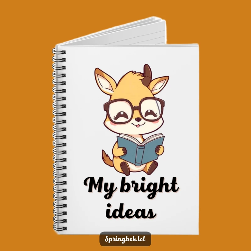 Funny Springbok Glasses Notebook - Jot Down Ideas with Humorous Wit